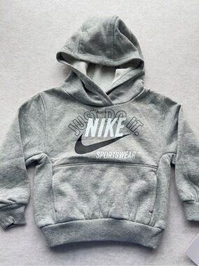 Nike Toddler Boys Just Do It Sportswear Fleece Hoodie Gray Size 2T NWT NEW